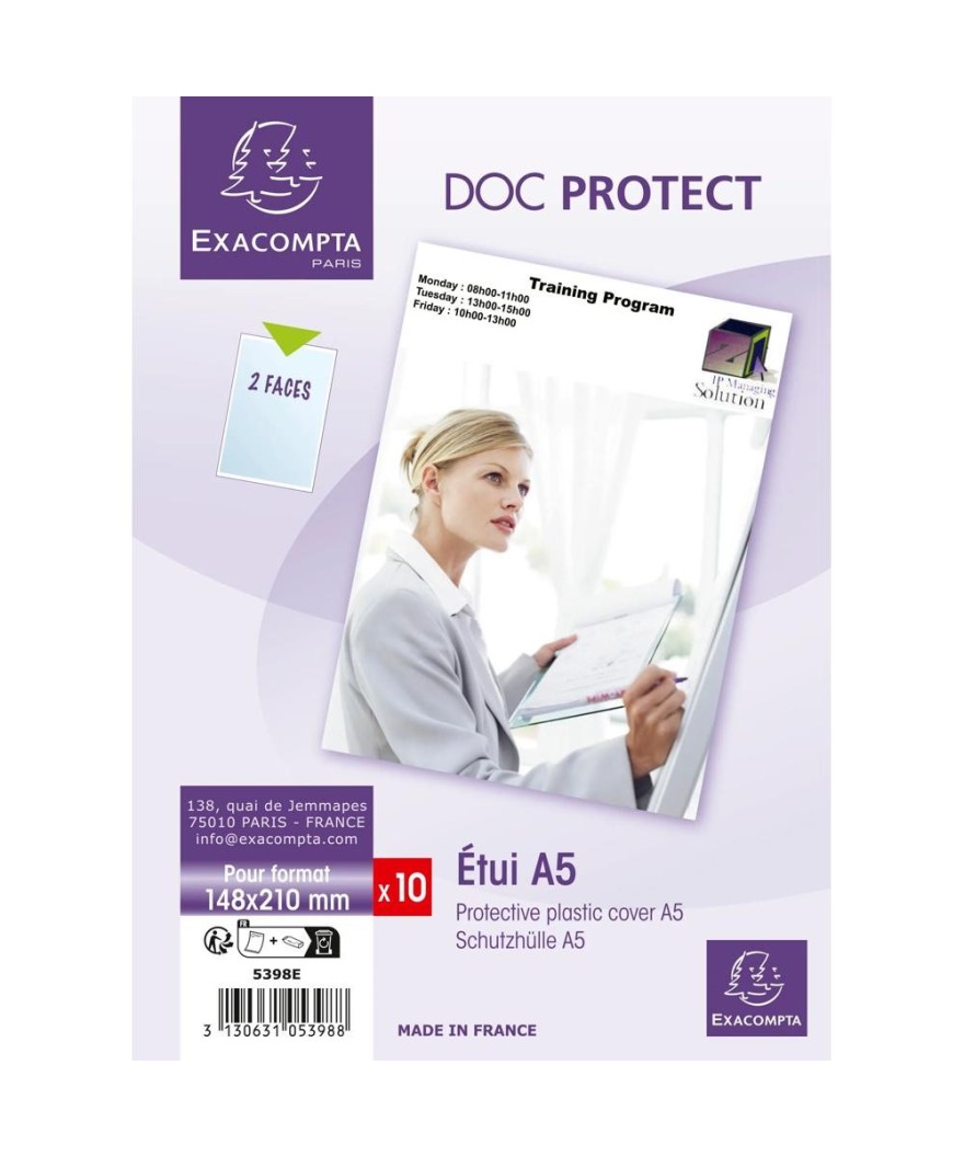Sachet /10 Etuis simples A5