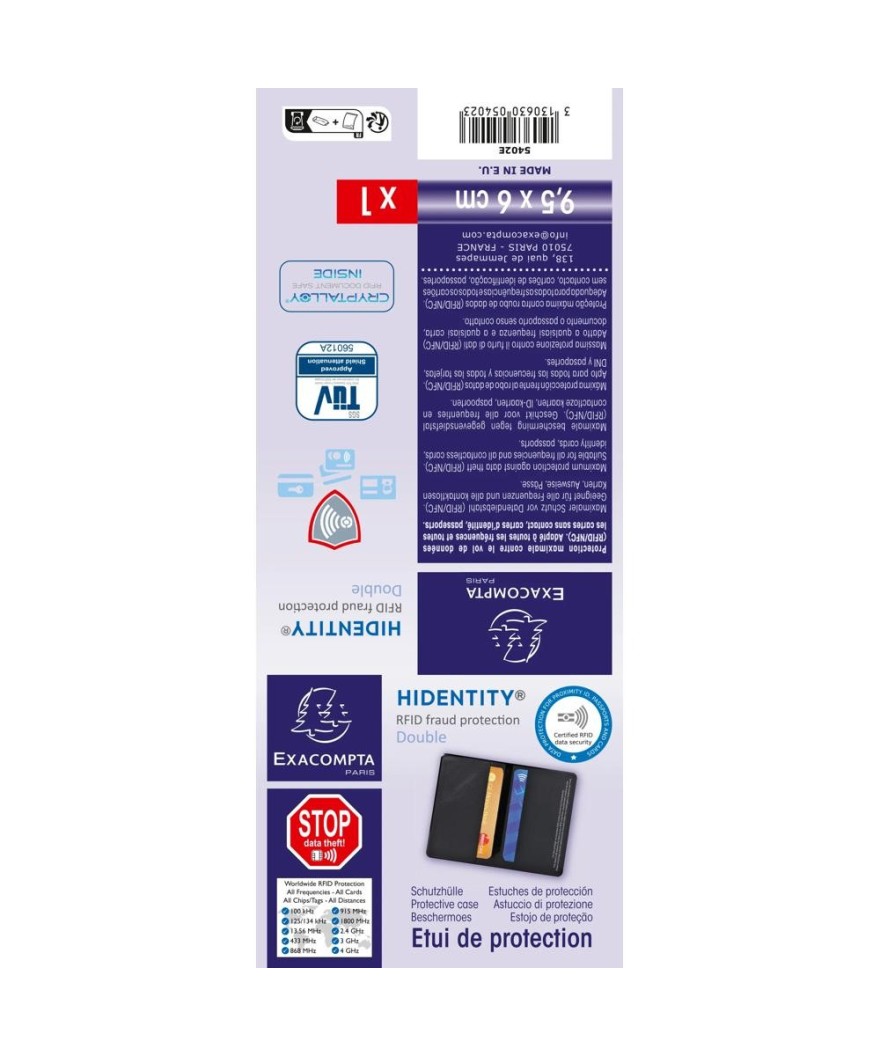 Etui protection RFID Hidentity® Double