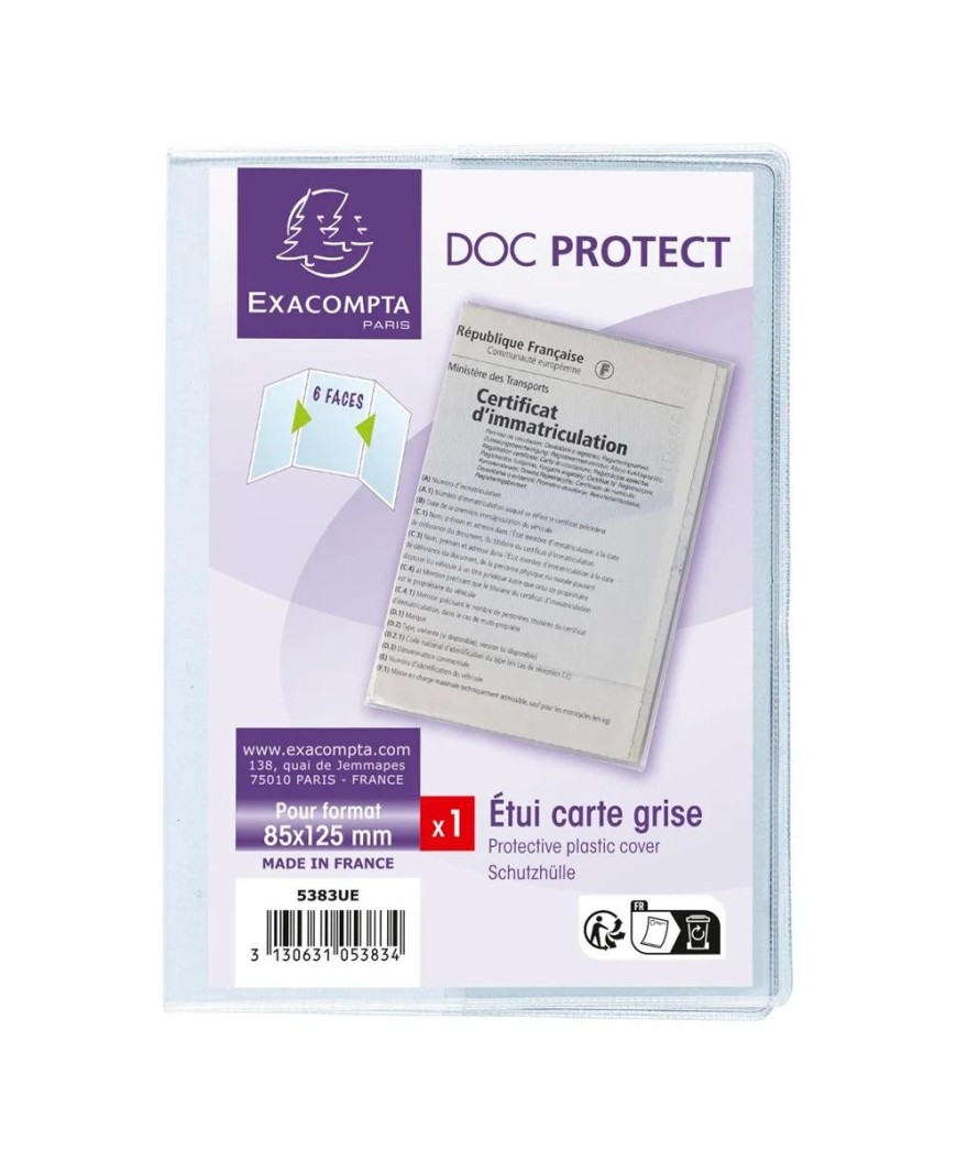 Etui de protection 3V PVC Carte Grise