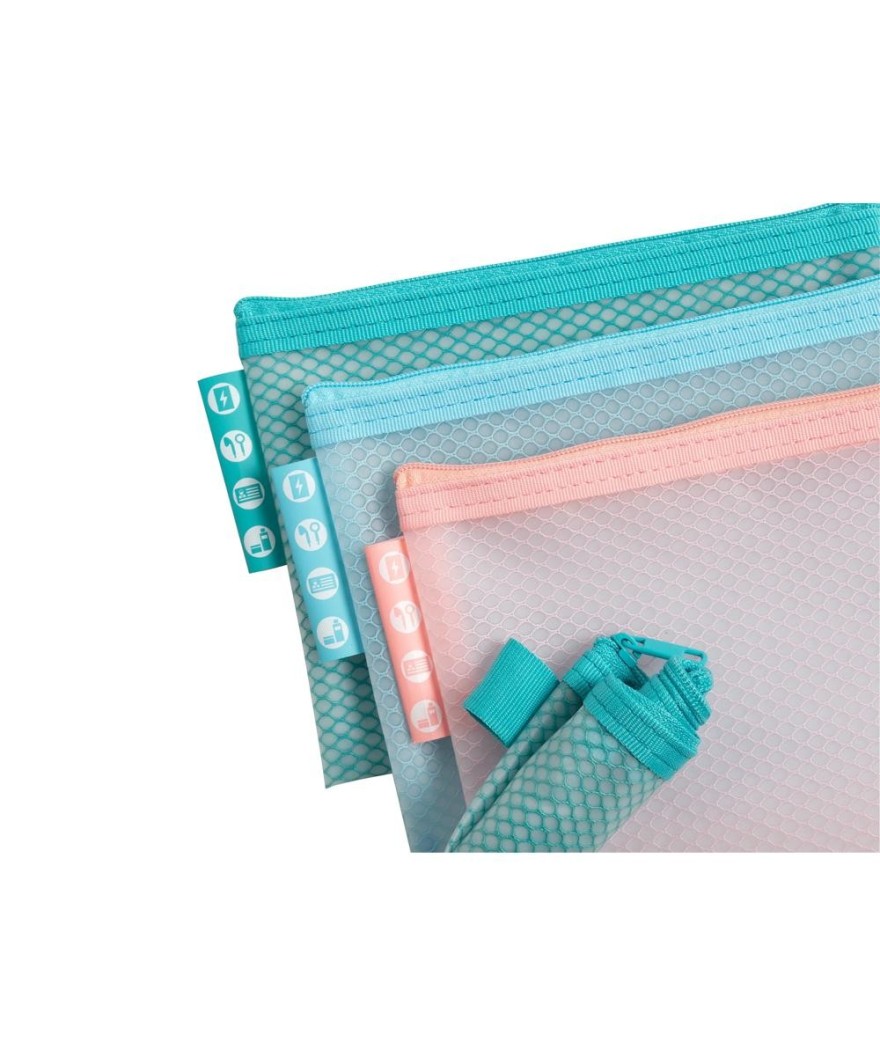 Pochette zip EVA A6 Chrom pastel assorti