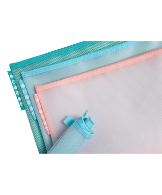 Pochette zip EVA A4 Chrom pastel assorti