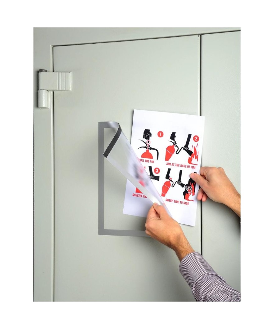 Pochette affichage magnétiq A4 Argent