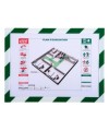 Pochette affichage magnétiq A4 Vert/Blc