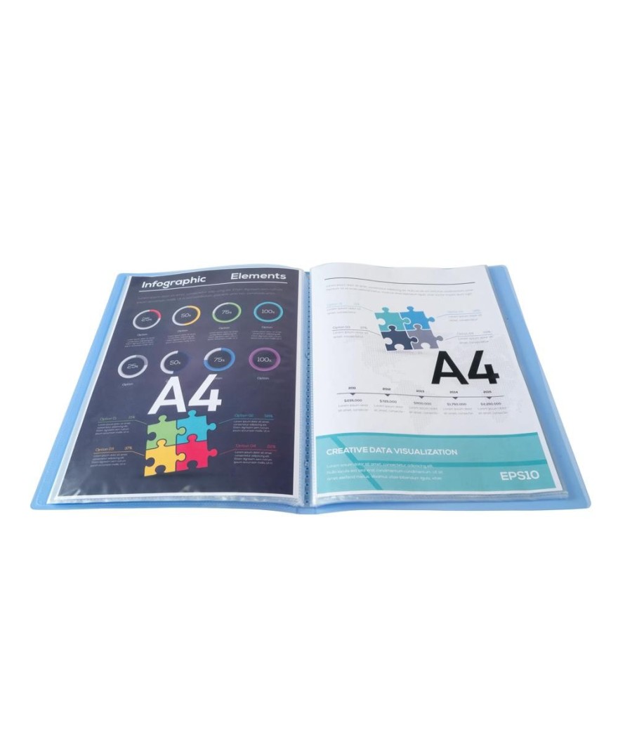 Porte vues perso. chroma KC A4 80V bleu