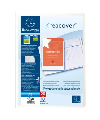 Porte vues 20Vues PP0,8mm Krea Cover Blc