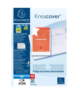 Porte vues 40Vues PP0,8mm Krea Cover Blc