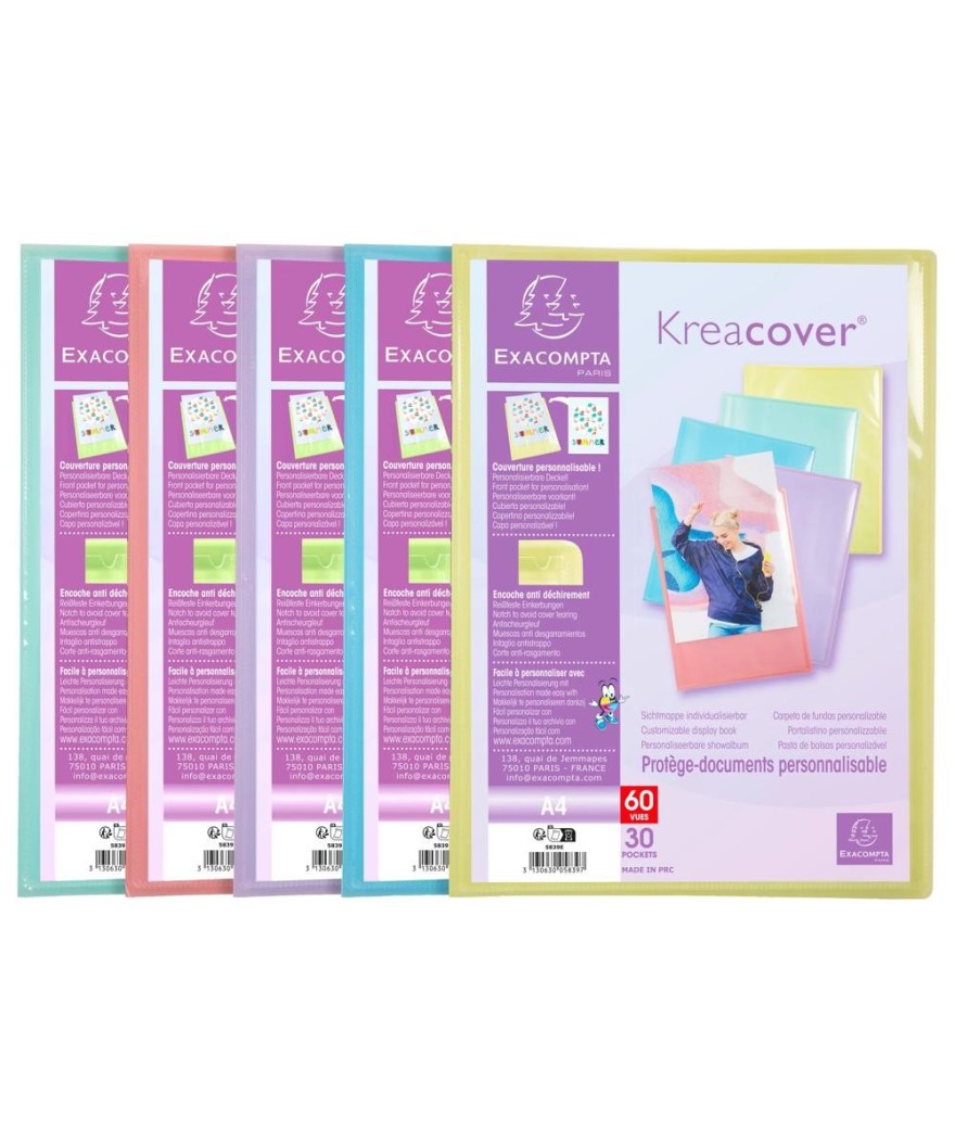 Porte-vues 60V KREACOVER PASTEL ass