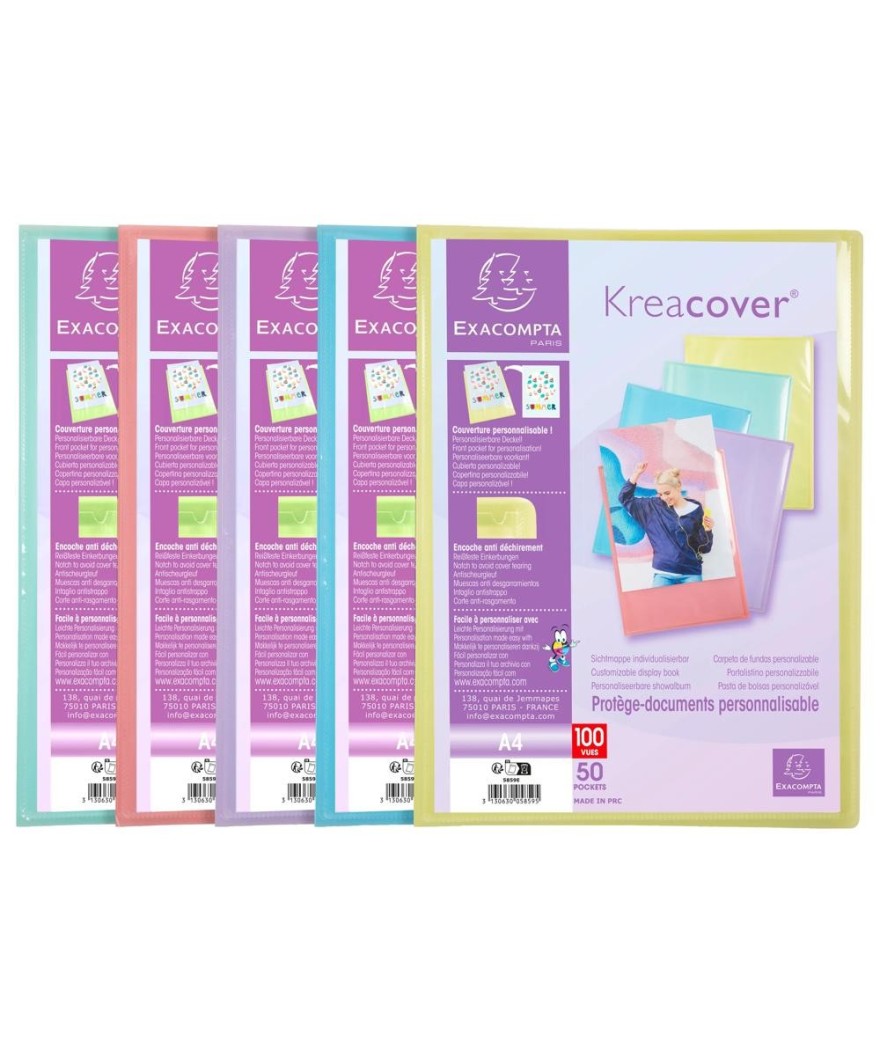 Porte-vues 100V KREACOVER PASTEL ass