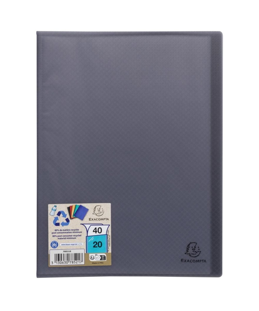 Porte-vues Opak recyclé A4 40V noir