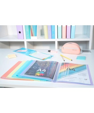 Porte-vues A4 80 vue Chrom Pastel Corail