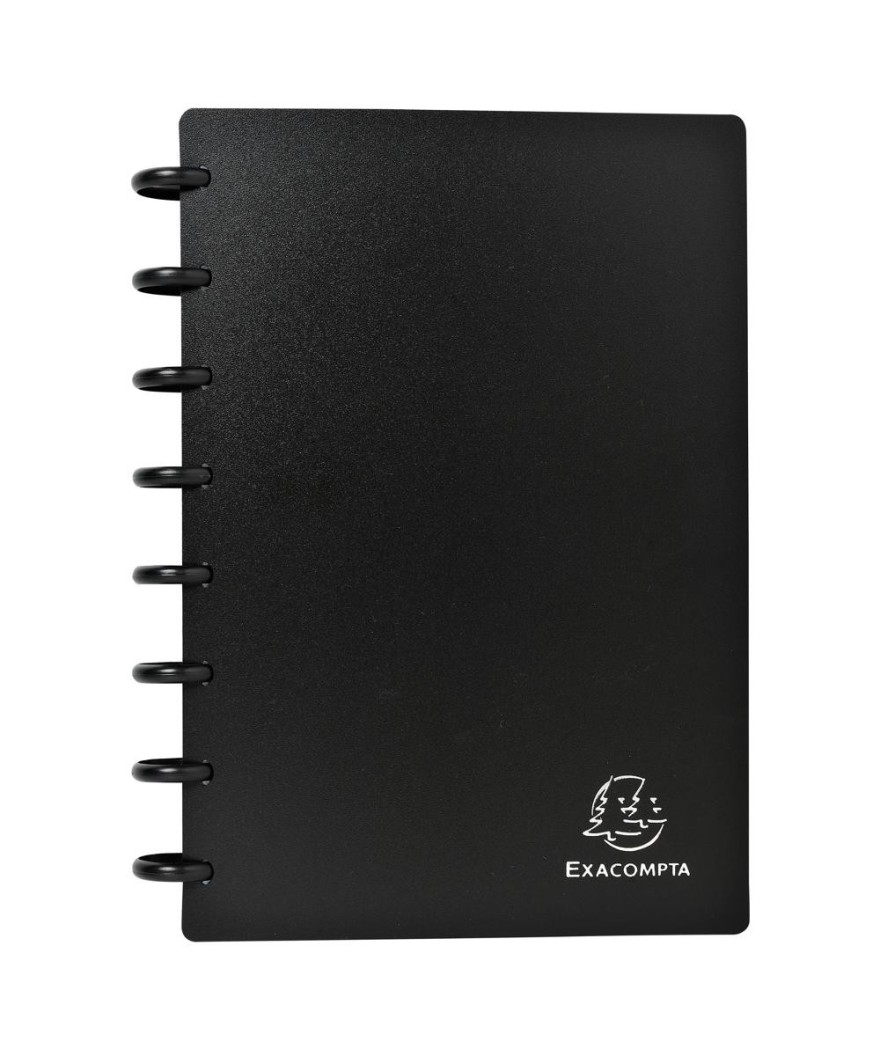 Porte-cartes de visite à anneaux A5 noir