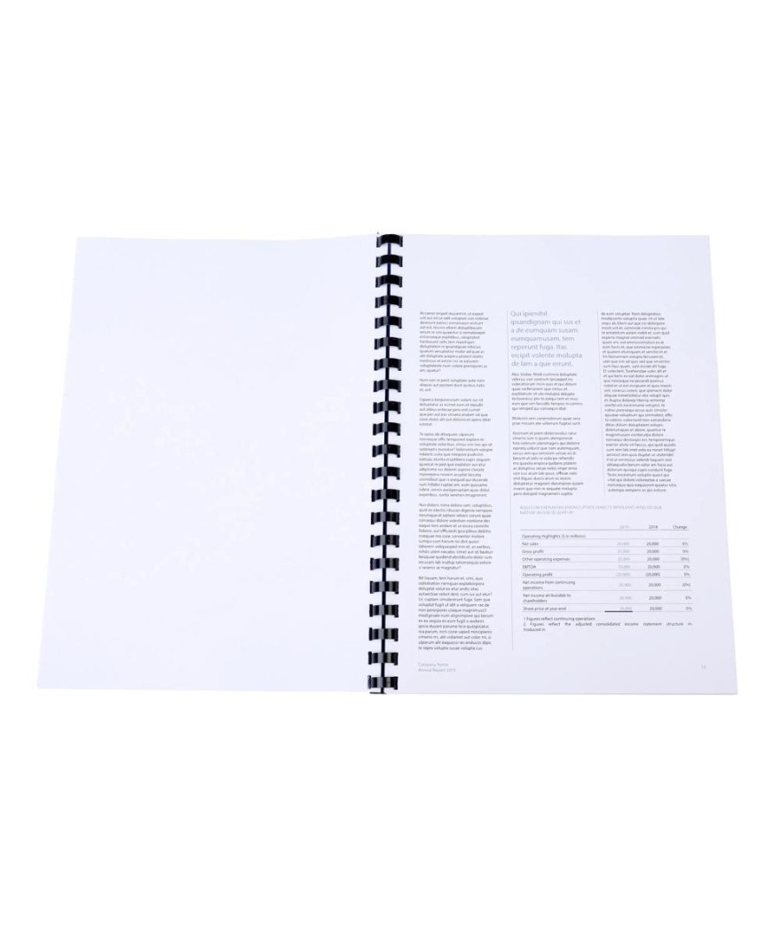 Boite 100 peignes plastique 16mm A4 noir