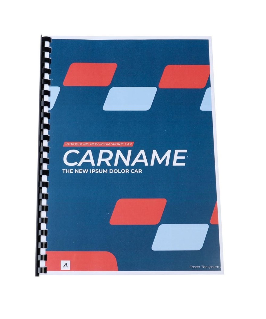Boite 25 peignes plastique 12mm A4 noir