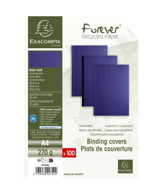 PK 100F FOREVER LINEN bleu A4 270G
