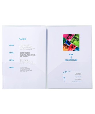 Sach. 10 chem. dble poche PP A4/A3 Trans