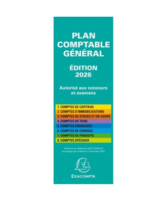 PLAN COMPTABLE 18X8,5 VERT (ACCORDÉON)