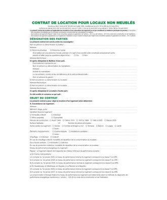 KIT DE LOCATION NON MEUBLÉE