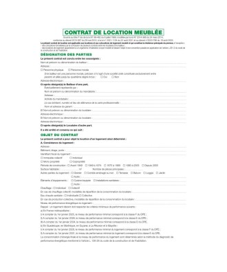FLLES C.L POUR LOCATION MEUBLÉE