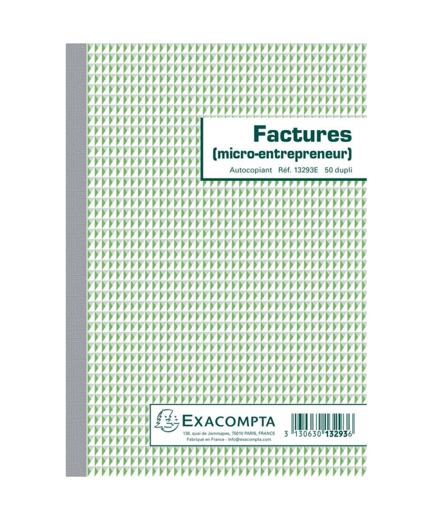 FACTURE MICRO ENTREPRENEUR 21x14.8 50DA.