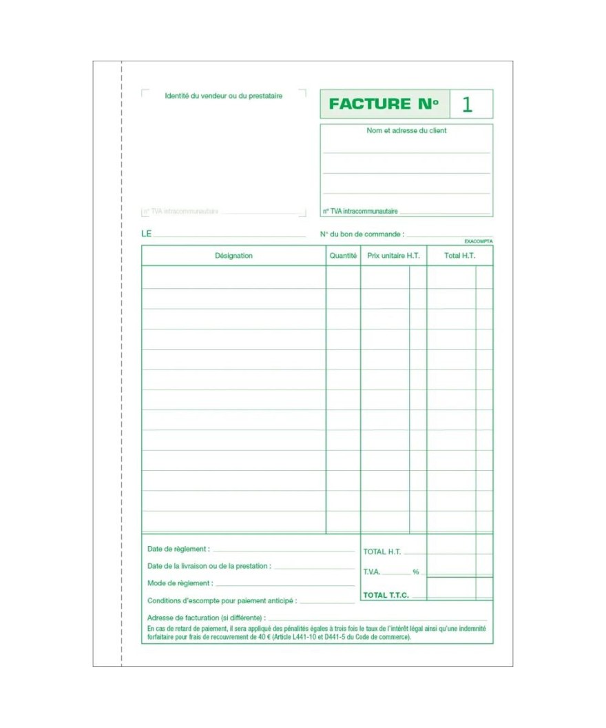 FACTURES AVEC TVA 21x14,8 50T A.