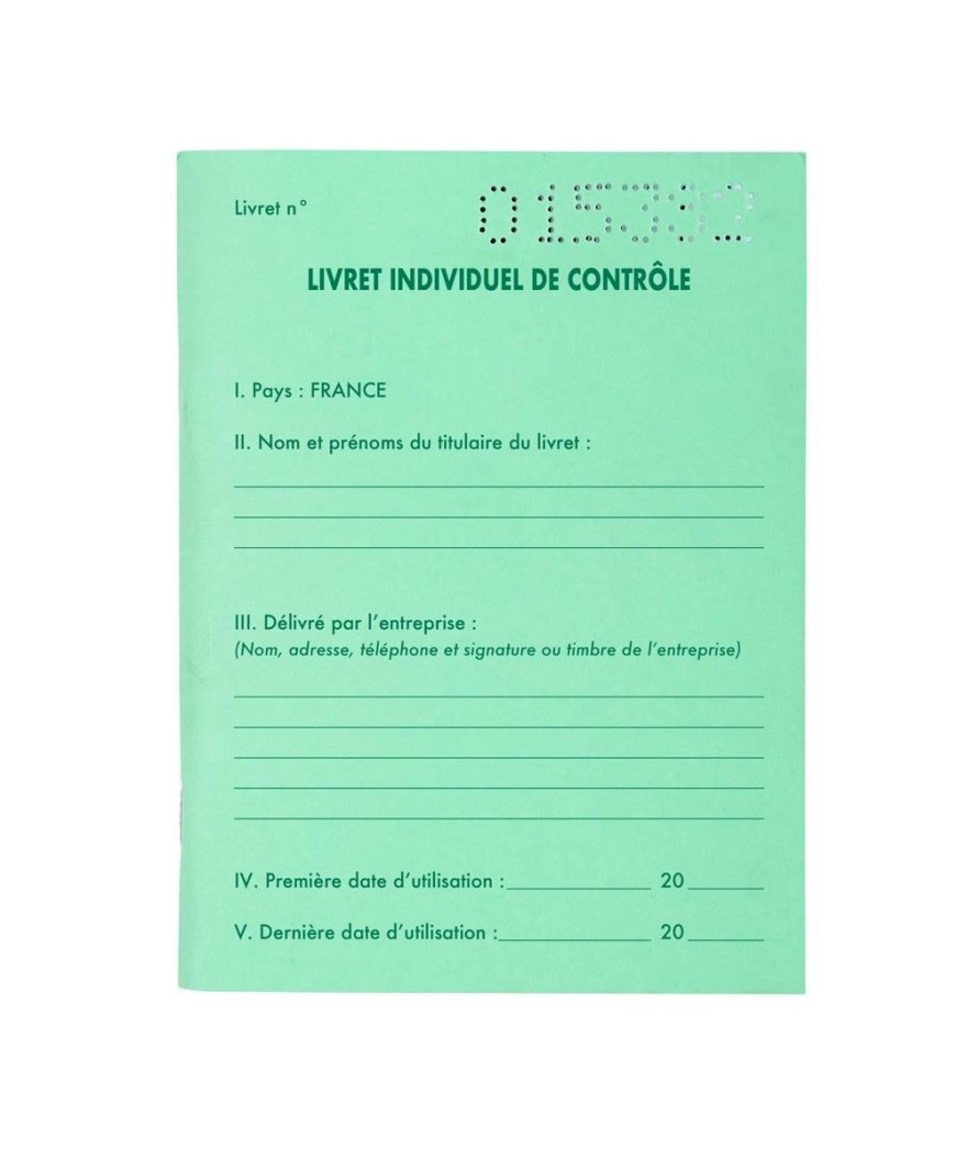 Livret individuel contrôle transport.