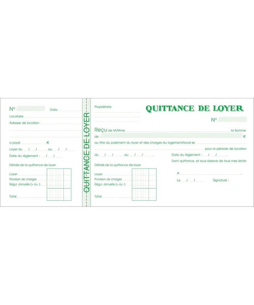 QUITTANCES LOYER 10,1/16,5 50 FLLETS