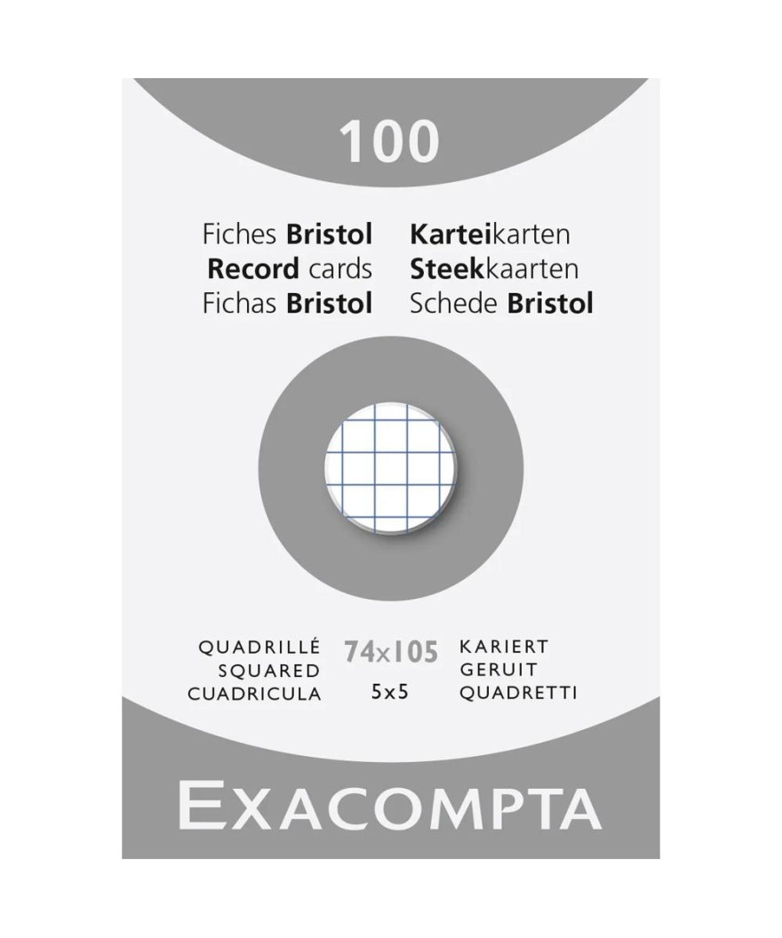ETUI 100 F.BRISTOL BLANC 74/105 5X5