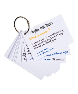 50 Flashcards bristol A7 lignées 5 ass.