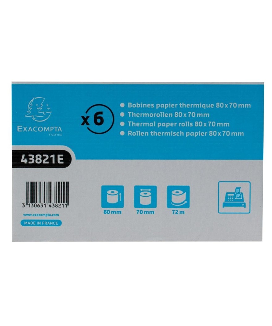 Bob 1pli therm 48g 80x70mm-72m (boite 6)
