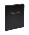 Livre d'or cuir Alpille 26X22 noir +/t