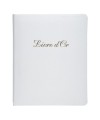 Livre d'or cuir Alpille 26X22 blanc +/t
