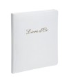 Livre d'or cuir Alpille 26X22 blanc +/t