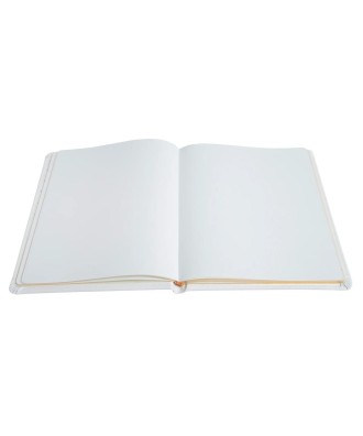 Livre d'or cuir Alpille 26X22 blanc +/t