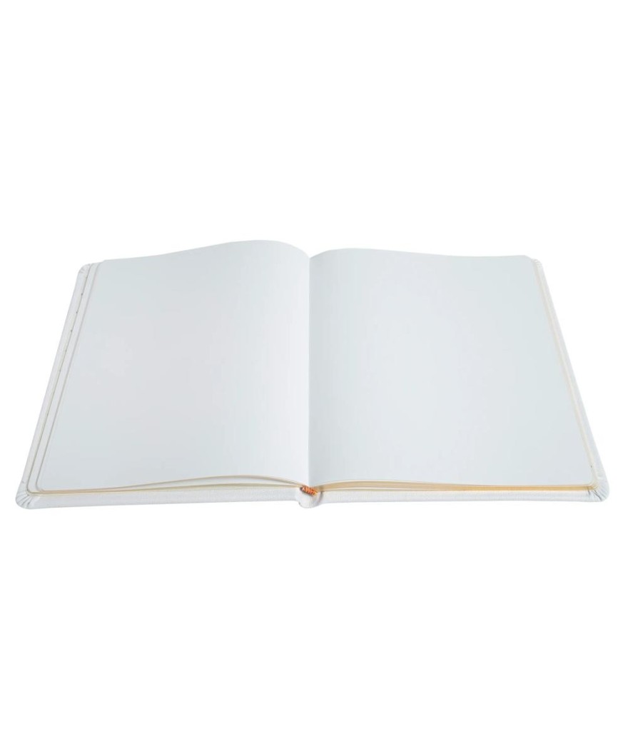 Livre d'or cuir Alpille 26X22 blanc +/t