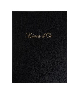 Livre d'or balacron Noir 26x22 +/titre