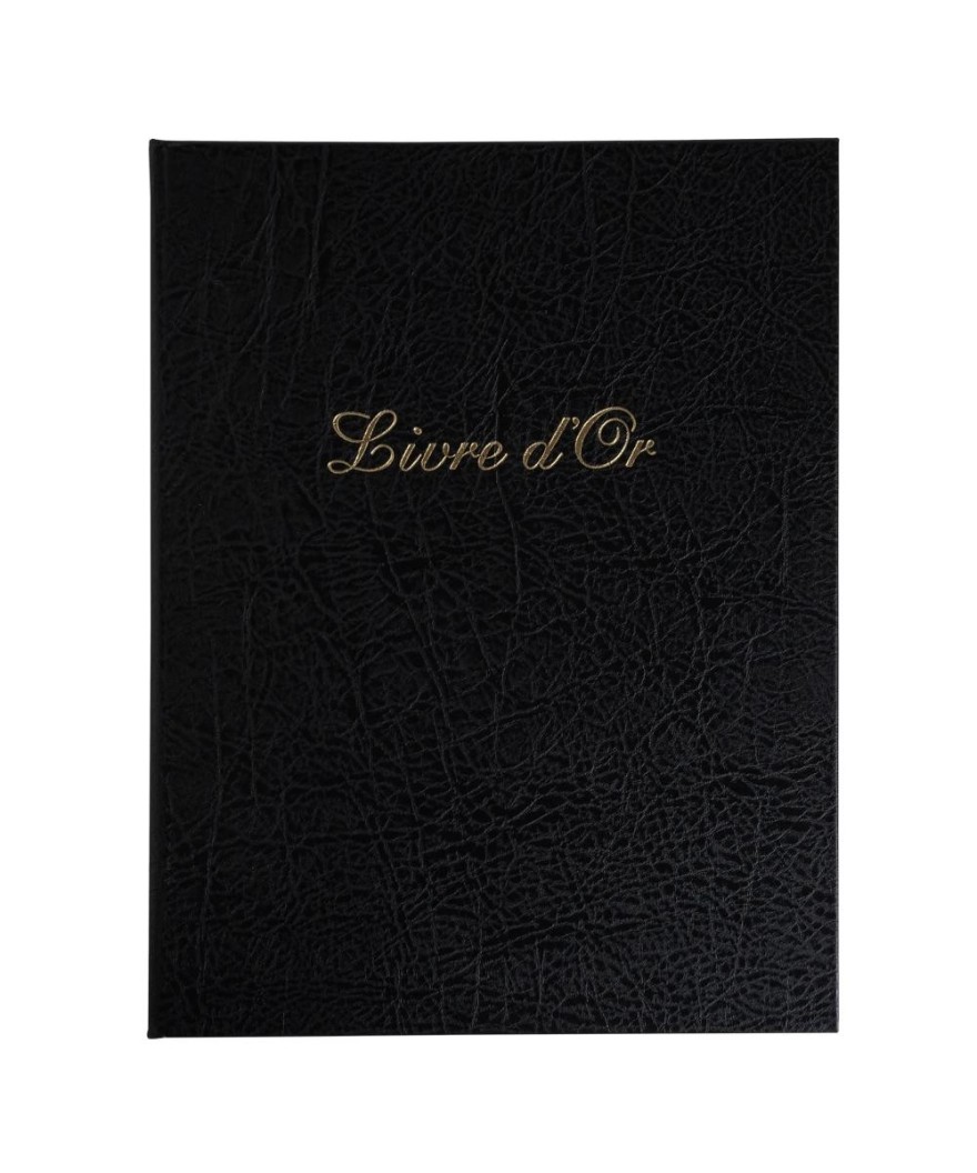 Livre d'or balacron Noir 26x22 +/titre