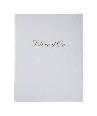 Livre d'or balacron Blanc 26x22 +/titre