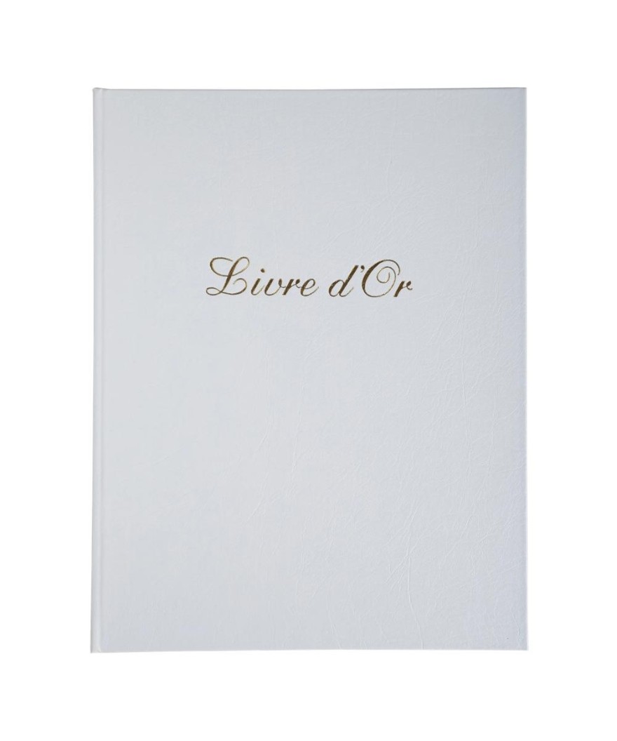 Livre d'or balacron Blanc 26x22 +/titre