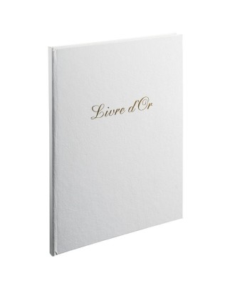 Livre d'or balacron Blanc 26x22 +/titre
