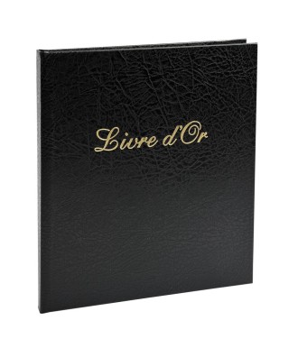 Livre d'or balacron Noir 21x19 +/titre