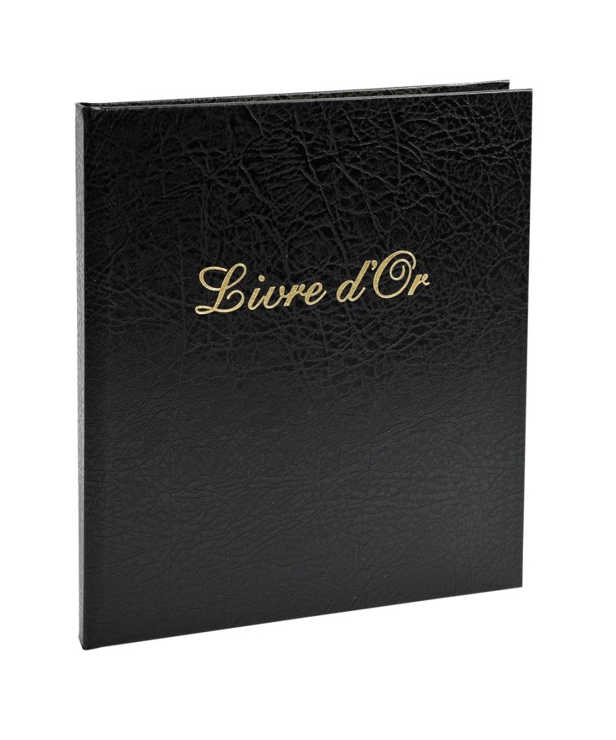 Livre d'or balacron Noir 21x19 +/titre