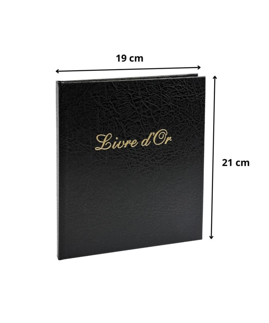 Livre d'or balacron Noir 21x19 +/titre