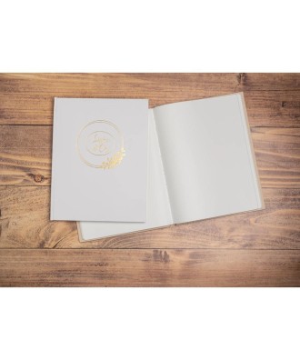 Livre d'or 100p 27x22cm Ringflower blanc