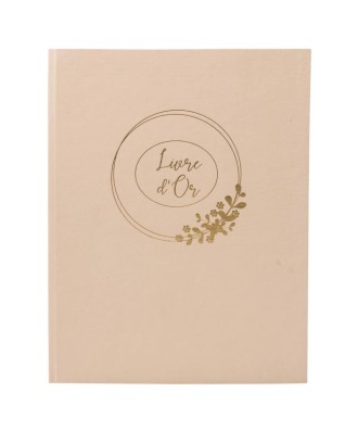 Livre d'or 100p 27x22cm Ringflower latté