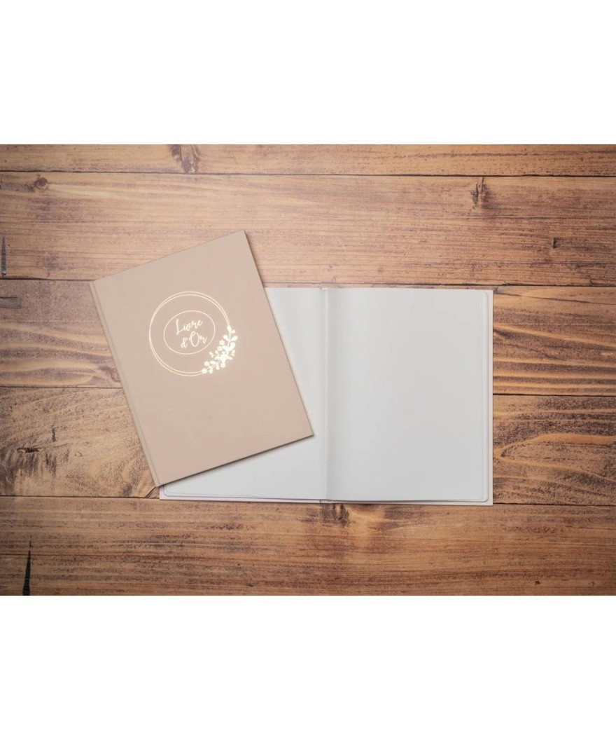 Livre d'or 100p 27x22cm Ringflower latté