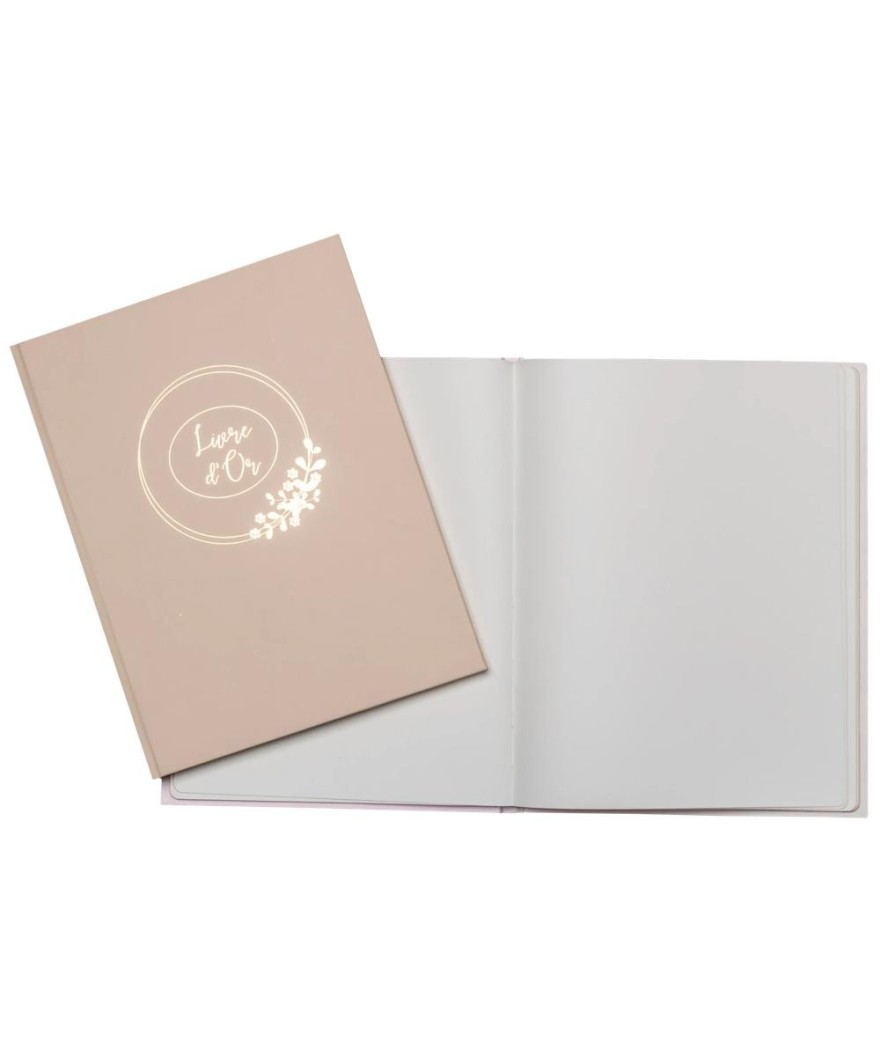 Livre d'or 100p 27x22cm Ringflower latté