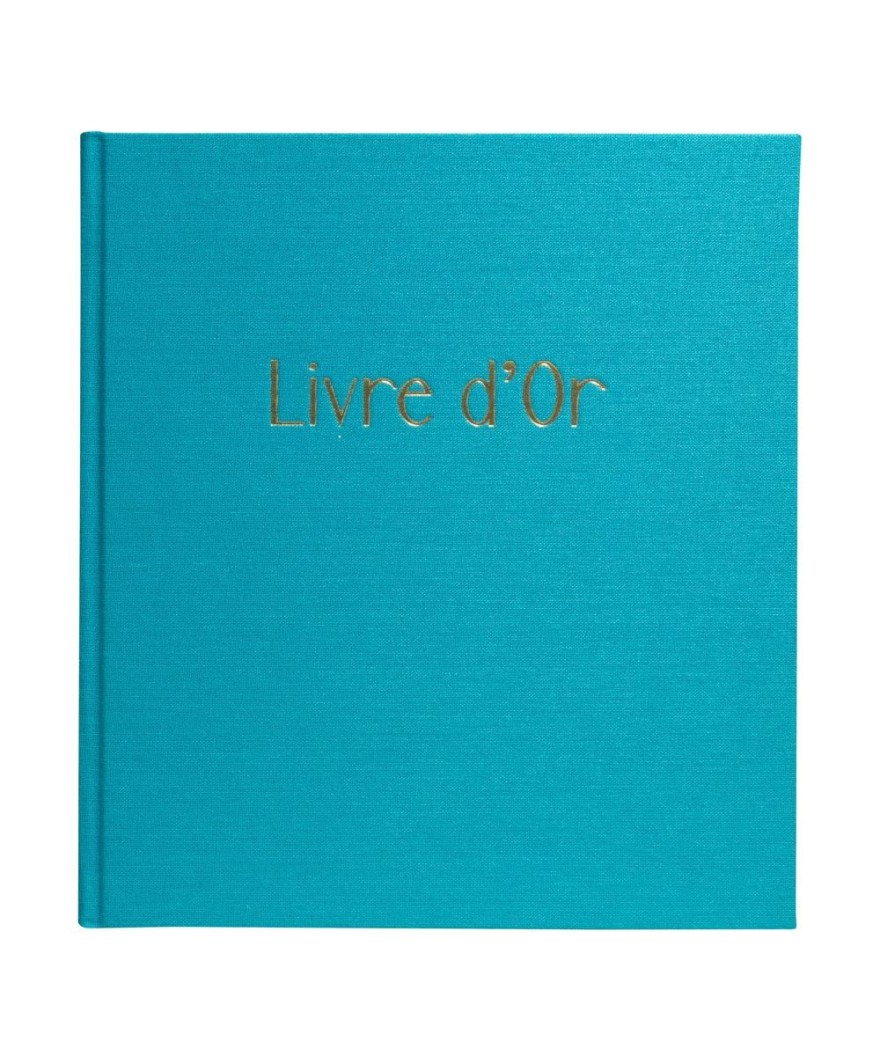 Livre d'or 140p 21x19cm Pop N Co Cyan
