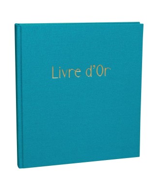 Livre d'or 140p 21x19cm Pop N Co Cyan