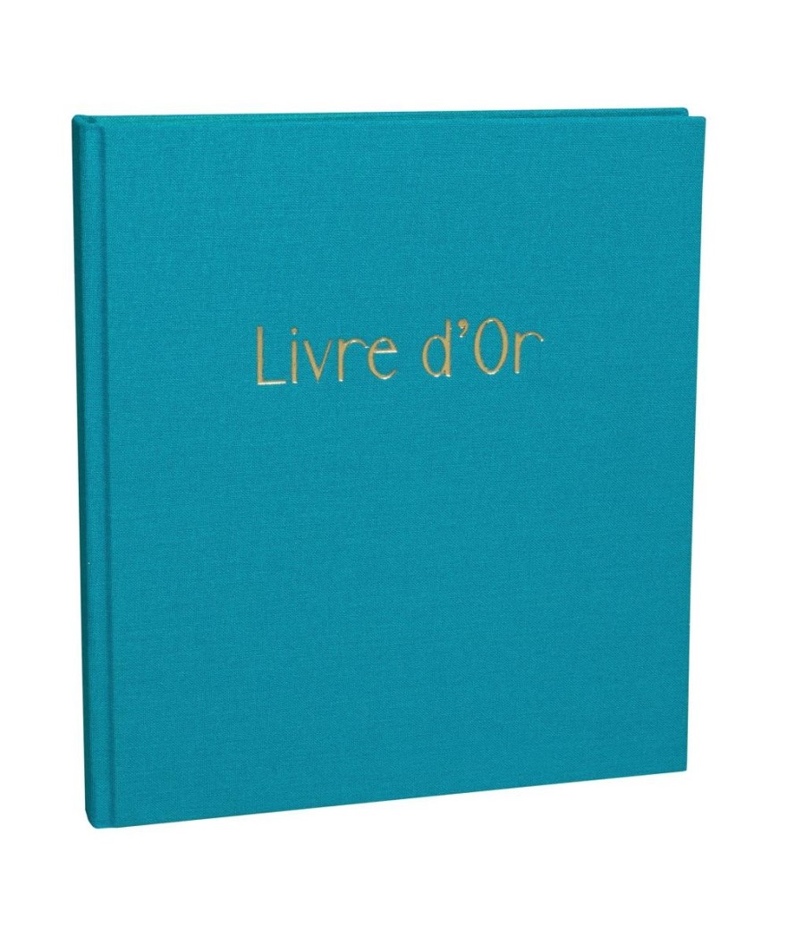 Livre d'or 140p 21x19cm Pop N Co Cyan