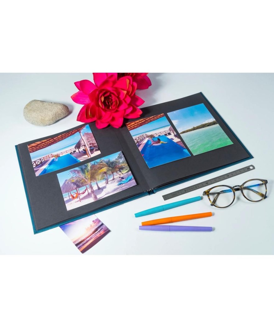 Album livre 30p. noir 25x25cm PALMA bleu